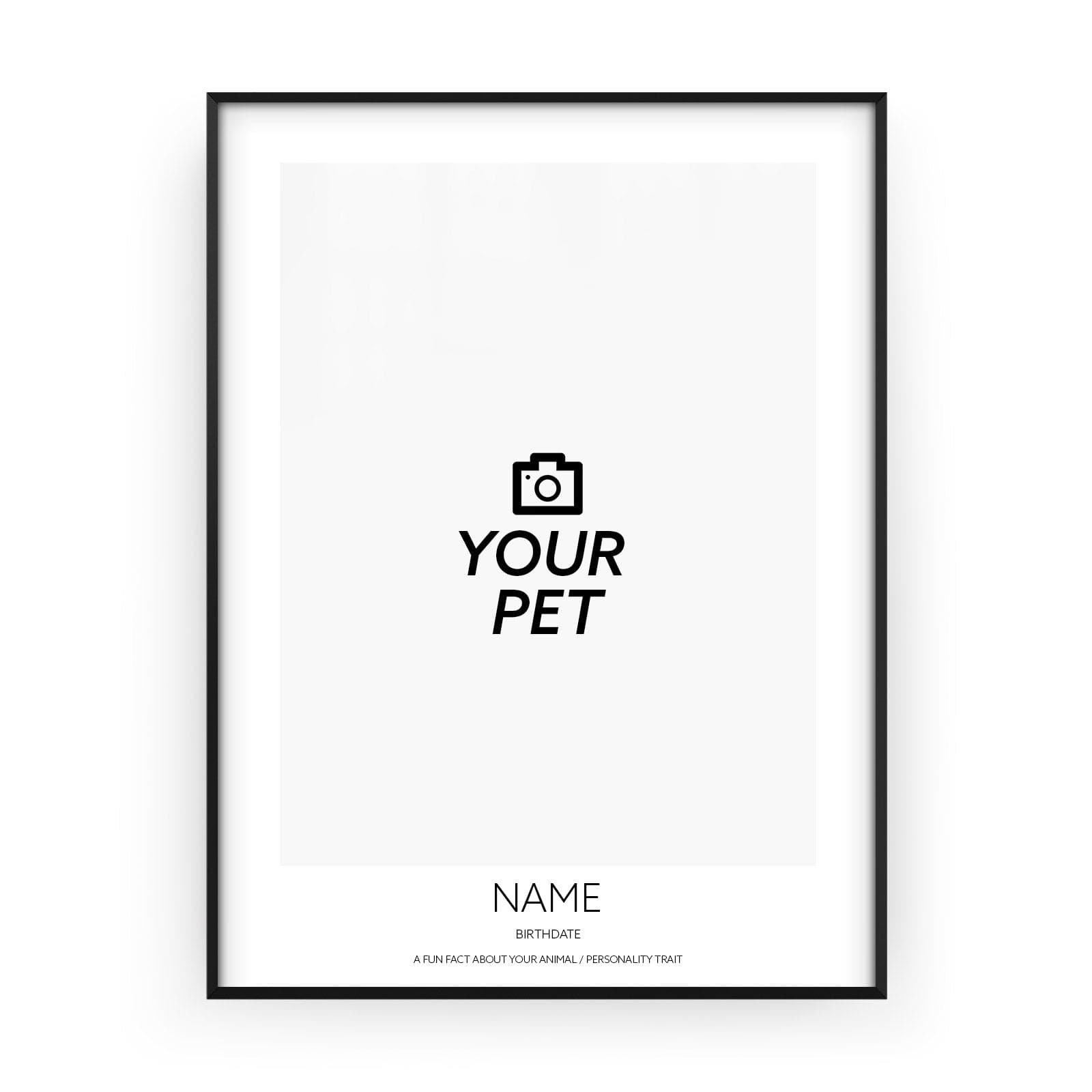 Create Your Own Pet Frame - Realistic - Framed