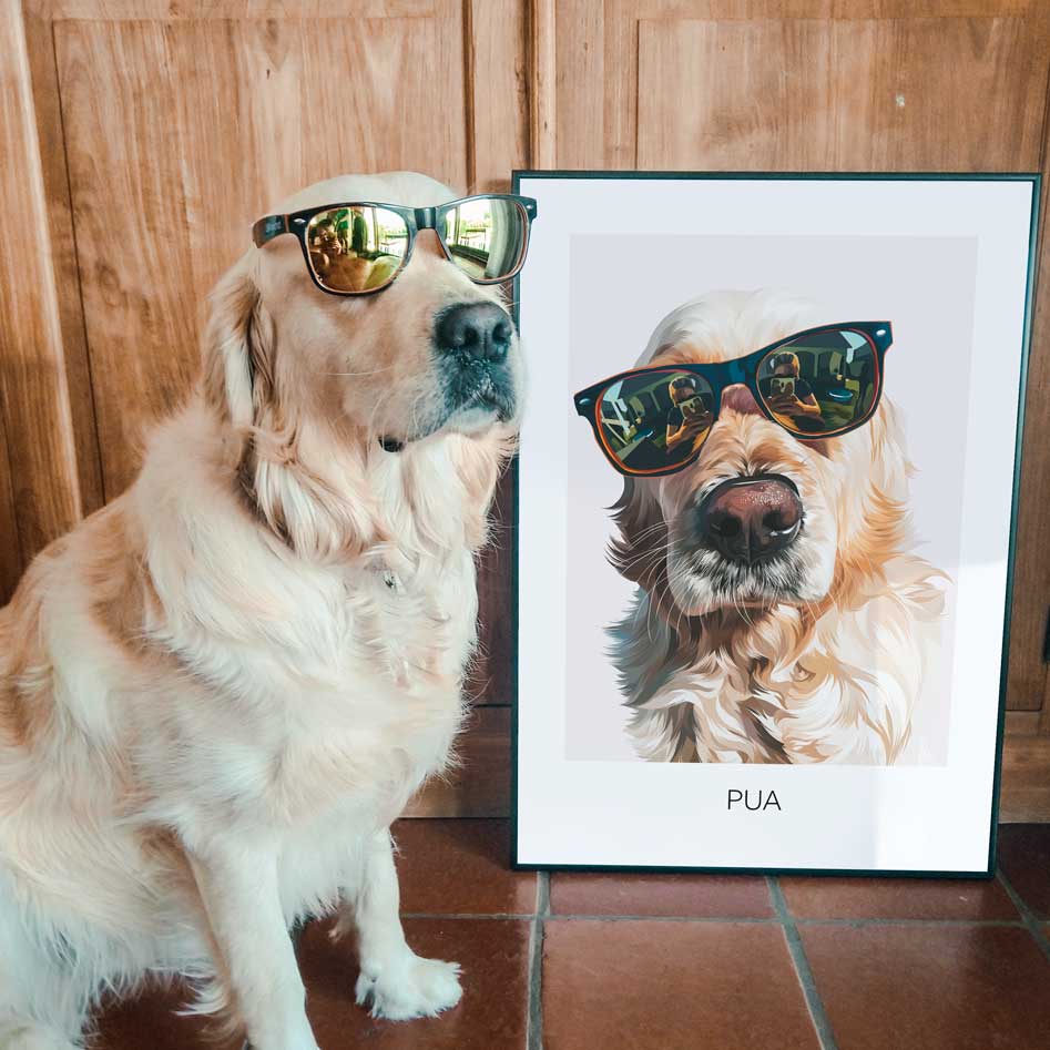 Random Dog Frames Create Your Own Pet Frame - Realistic - Framed – My Pet Frame UK